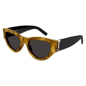 New SAINT LAURENT Havana Cat Eye SL M94 007 Sunglasses Women